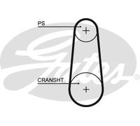 Timing belt 5383XS GATES for PORSCHE 911 911 Convertible 911 Speedster