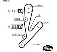 Gates Timing Belt 5592XS for Fiat & Iveco - fits Iveco Daily 2.3D 2002-on