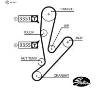 Gates Timing Belt 5592XS for Fiat & Iveco - fits Iveco Daily 2.3D 2002-on