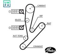 Gates Timing Belt 5592XS for Fiat & Iveco - fits Iveco Daily 2.3D 2002-on