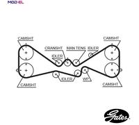 Timing belt 5612XS GATES for SUBARU IMPREZA Saloon FORESTER IMPREZA Estate
