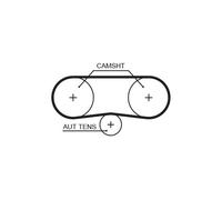 Timing belt and adjustment GATES 5516XS for AUDI SEAT SKODA VW