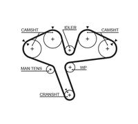 Timing Belt Cambelt 226 Teeth Fits Mitsubishi Galant 2.0 1992-1996 Gates 5376XS