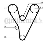 TIMING BELT FOR CHRYSLER CARAVAN LE BARON CONTINENTAL CTAM CT805