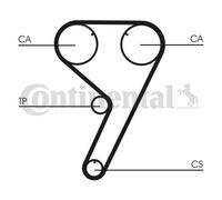 TIMING BELT FOR FIAT CROMA TEMPRA TIPO CONTINENTAL CTAM CT608