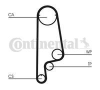 TIMING BELT FOR HONDA BALLADE CIVIC CONCERTO CONTINENTAL CTAM CT1070