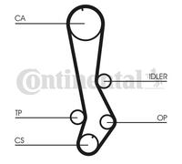 Timing Belt for LEXUS IS CONTINENTAL CTAM CT876