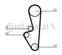 TIMING BELT FOR PORSCHE 924 944 CONTINENTAL CTAM CT524