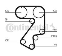 TIMING BELT FOR TOYOTA CARINA E CELICA MR2 CONTINENTAL CTAM CT859