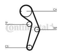Timing belt kit CT1048K1 CONTINENTAL CTAM for MITSUBISHI CARISMA CARISMA Saloon