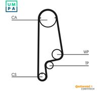 Timing belt kit CT1070K1 CONTINENTAL CTAM for HONDA CIVIC MK IV Hatchback