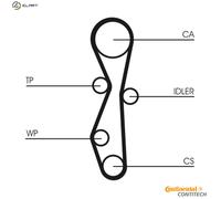 Timing Belt Kit Fits Citroen DS4 DS5 C4 Spacetourer 2 - Continental CT1140K2