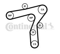 Timing belt kit CT1241K1 CONTINENTAL CTAM for ALFA ROMEO GIULIA STELVIO