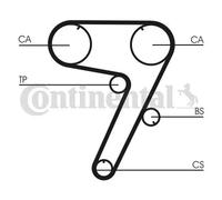 Timing belt kit CT931K1 CONTINENTAL CTAM for ALFA ROMEO FIAT LANCIA