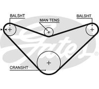 GATES K015234XS Timing belt kit