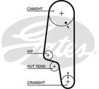 Timing belt kit K015428XS GATES for VW SEAT SKODA