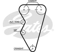 GATES K015497XS Timing belt kit