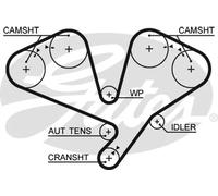 GATES K015611XS Timing belt kit