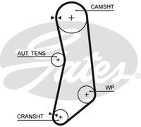GATES K015626XS Timing belt kit