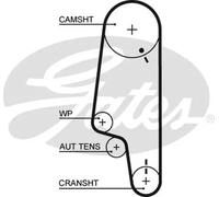 GATES K025427XS Timing belt kit