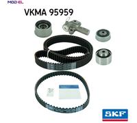 Timing belt kit with rounded tooth profile VKMA 95959 SKF for HYUNDAI KIA