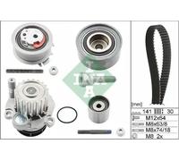 Timing Belt & Water Pump Kit fits VW TOURAN 1T 2.0D 03 to 10 BMN Set INA Quality