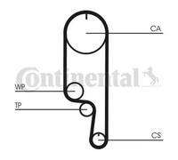 Timing Belt Kit + Water Pump CT1008WP2 CONTINENTAL CTAM for CHEVROLET DAEWOO