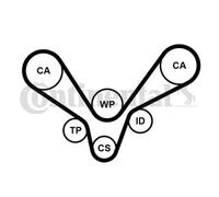 ContiTech Water Pump & Timing Belt Kit CT1015WP1 - OE Quality - for Audi A4 B6 2.5 2001-2002