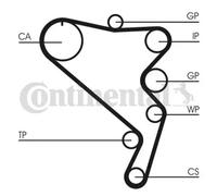 Timing Belt Kit + Water Pump CT1120WP1 CONTINENTAL CTAM for VW CRAFTER 30-35 Bus