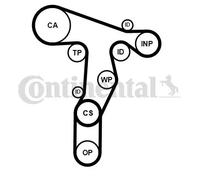 Timing Belt Kit + Water Pump CT1139WP8PRO CONTINENTAL CTAM for VW SEAT SKODA