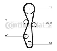 Water Pump & Timing Belt Kit Fits Citroen C8 DS4 DS5 - Continental CT1140WP1