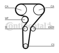 CONTITECH CT1149WP1 Water pump and timing belt kit