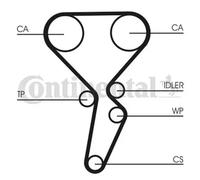 Timing Belt Kit + Water Pump CT1179WP3 CONTINENTAL CTAM for RENAULT DACIA NISSAN