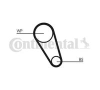Timing Belt Kit + Water Pump CT1185WP4 CONTINENTAL CTAM for VW SEAT SKODA