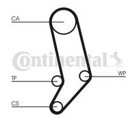 Timing Belt Kit + Water Pump CT939WP4 CONTINENTAL CTAM for VW