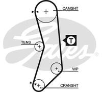 GATES KP15030FI Water pump and timing belt kit