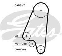 GATES KP15310XS Water pump and timing belt kit