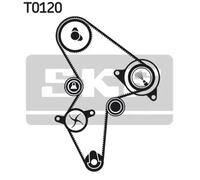 Timing belt kit with rounded tooth profile VKMA 03121 SKF for PEUGEOT CITROËN