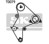 Timing belt kit with rounded tooth profile VKMA 03251 SKF for CITROËN PEUGEOT