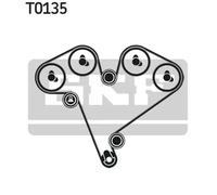 Timing belt kit with rounded tooth profile VKMA 05501 SKF for OPEL SAAB