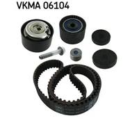Timing belt kit with rounded tooth profile VKMA 06104 SKF for RENAULT MEGANE CC