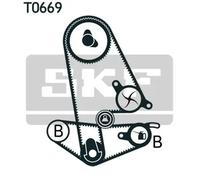 Timing belt kit with rounded tooth profile VKMA 93600 SKF for ROVER HONDA