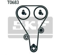 Timing belt kit with rounded tooth profile VKMA 94012 SKF for MAZDA PREMACY