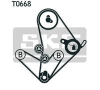 Timing belt kit with rounded tooth profile VKMA 95010 SKF for MITSUBISHI HYUNDAI