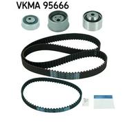 Timing belt kit with rounded tooth profile VKMA 95666 SKF for MITSUBISHI KIA