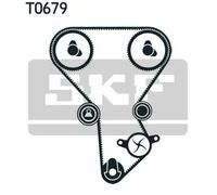 Timing belt kit with rounded tooth profile VKMA 95677 SKF for MITSUBISHI
