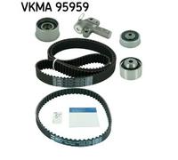 Timing belt kit with rounded tooth profile VKMA 95959 SKF for HYUNDAI KIA