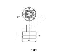 Timing belt tensioner 45-01-101 ASHIKA for NISSAN PATROL III/2 Station Wagon