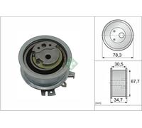 Timing Belt Tensioner fits VW BORA 1J2, 1J6 1.9D 00 to 05 AXR INA 038109243M New