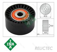 Timing Belt Guide Pulley fits CITROEN BERLINGO B9, K9 1.6D 2009 on INA 083075